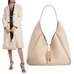 Givenchy  Mediuum G Padlock Leather Hobo Bag Natural Beige Gold Photo 1