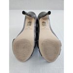 White House | Black Market  Pewter Leather Chandler Caged Gladiator Stiletto 6.5 Photo 9