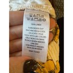 Rachel Zoe  Pants Women XS White Yellow Linen‎ Floral Cropped Wide Leg Bohemian Photo 8