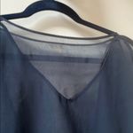 Heritage 1981 | Elegant Navy Sheer Women's Top Size Large Photo 2