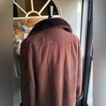 Neiman Marcus Vintage  faux suede fur button down plush maxi coat, size medium Photo 7