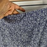 J. McLaughlin Navy Geometric Print Catalina Cloth Pleated Front Pull On Pants Photo 8