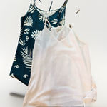 Notations Lot Of 2 Womens Dressy Camisoles Camis Tank Tops Size Large‎ Turquoise & White Photo 0