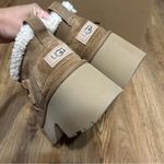 UGG  chestnut suede wool Platform heeled ankle boots booties shoes women’s 8 new Photo 3