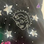 Vintage Bonnie Boerer Black Velour Beaded Sequin Hollywood Sweatshirt 80s med Photo 7