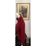 Liz Claiborne  Large Red Turtle Neck Sweater Full Zipper Front Long Sleeve Photo 2
