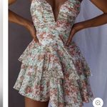 Hello Molly Asymmetrical Floral Strapless Dress Photo 1