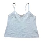 Vanity Fair Vintage  White Camisole with Embroidery Size 38 / 44 Large Photo 2