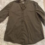 J.Jill Moss‎ Green Button Up Women's Blouse Size L Photo 0