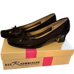 ROS HOMMERSON Early 90’s Black Lumina Leather/Patent Spectator Heels Sz 10 N Photo 0