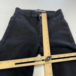 ZARA Jeans Womens 4 Black Skinny Raw Hem Denim Mid Rise Cotton Photo 6