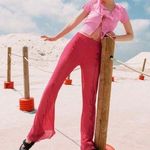 ZARA NWT RUFFLED RIBBED T-SHIRT PINK Photo 0