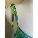 Calvin Klein NWT Spaghetti Strap Maxi Dress Blue/ Green Size 6 ruffled layer Photo 7