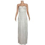 Lovers + Friends  Emmy Metallic Plisse Gown, Silver, Medium Photo 4