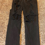 American Eagle Womens Black Distressed Mom Jean Comfort Stretch Waistband Size 4 Photo 0