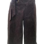 Cache Brown Jacquard Self Belt Walking Bermuda City Short Pant Textured NWT $88 Photo 0