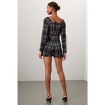 Slate + Willow Sz XXL Black Silver Gold Tweed Long Sleeve Sweetheart Romper Photo 3