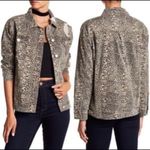Ashley Mason 18. Distressed Denim Leopard Print Jacket Size Medium Classic Cut Photo 4