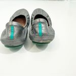 Tieks  Packable Leather Ballet Flats in Metallic Pewter Silver Photo 6
