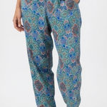 SUNSETS Bohemian Tile Print Wide Leg Lounge Pants Size L Blue Size L Photo 0