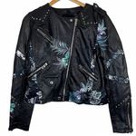 BLANK NYC NWOT  Faux Leather Floral Moto Jacket Photo 3