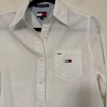 Tommy Jeans VTG Women's White Button Down Shirt Classic Logo Pocket Size S Photo 1