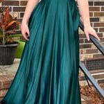Satin Green Prom Dress Size 0 Photo 7