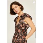 Madewell Deep V-Neck Ruffled Floral Wide Leg Jumpsuit in Pampas Blooms Size XS Photo 3