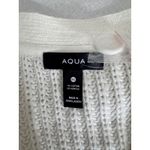 AQUA  Striped Knit Cardigan Button Front Sweater Top Cream Black‎ XXL Photo 6