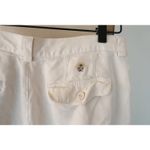 Tommy Bahama Vintage Womens Cream 100% Silk Twill Pleated Casual Shorts Size 14 Photo 5