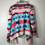 Moon Collection The Bonfire Knit Aztec Multicolor Asymmetrical Open Cardigan S Photo 4