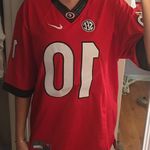 Red UGA Eason Jersey White Size L Photo 0