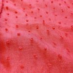 Forever 21  Size Small Bright Pink Sheer Puffy Sleeve Textured Polka Dot Collar Photo 5