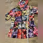 Kathmandu Imports Full Zip Multicolor Tie Dyed Hoodie Mushrooms Womens L Hippie Red Size L Photo 2
