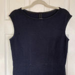 St. John Collection Black Sheath Dress Santana Knit Size 8 Medium Professional Photo 2