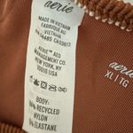 Aerie New AE Ribbed Full Coverage Bikini Bottom 70s Canyon Creek Stripe Size XL Photo 5