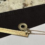 Gold Tone Chain Necklace With Donut Worry Charms Photo 6