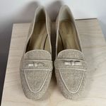 Talbots  JANE BOW LOAFERS RIBBON TWEED Cream Preppy Academia Leather 8.5 Leather Photo 2
