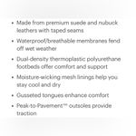 FORSAKE OUTDOOR HIKING WALKING SNEAKER BOOT STYLE WATERPROOF LEATHER SUEDE 10 Black Photo 3