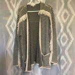 Knox Rose Black and White Fringe Cardigan Photo 0