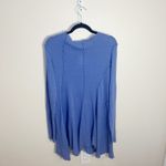 Free People  We The Free Full Swing Tunic Size L Blue Long Sleeve Distressed New Photo 3