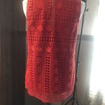 Sunny in Brooklyn Rust Sleeveless Blouse Medium Red Photo 3