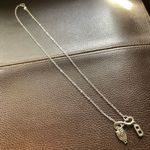 infinity symbol owl & initial “B” charm slider 750 chain necklace Photo 5