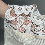 Chico's Chico’s womens XLarge 3 ivory white Lainey Lace zip up crew neck cardigan Photo 4