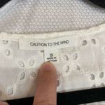 Caution to the Wind White Eyelet Detail Top Photo 5