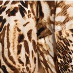 Chico’s Women's Brown White Animal Print V Photo 2