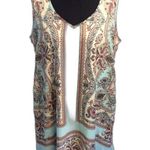 One World Plus size 1X Sleeveless Full Dress Criss Cross Back V Neck Photo 0