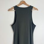 White House | Black Market Dress Womens Large Green Rib Midi Tank Side Slit NWOT Photo 8
