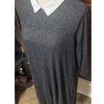 Fervour Grey knit dress white collar Pixie Twee Academia knee length 2X Gray Photo 2