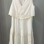 See By Chloe  Embellished Midi Dress White Embroidered Size L EU 40 Photo 4